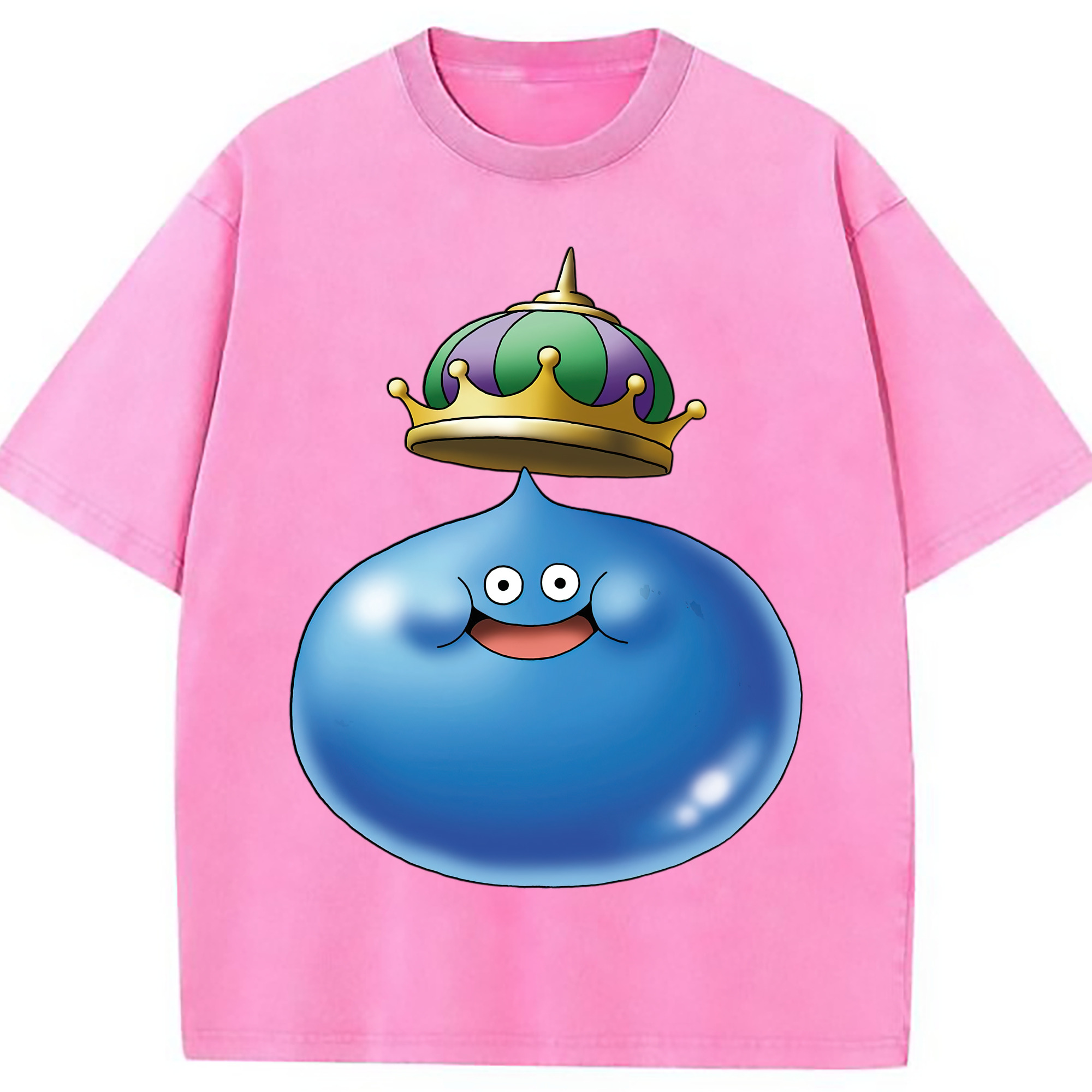 （画像用） ドラゴンクエスト Doragon Kuesuto Dragon Quest 綿100% ヴィンテージ風 半袖Tシャツ（フロントプリント）